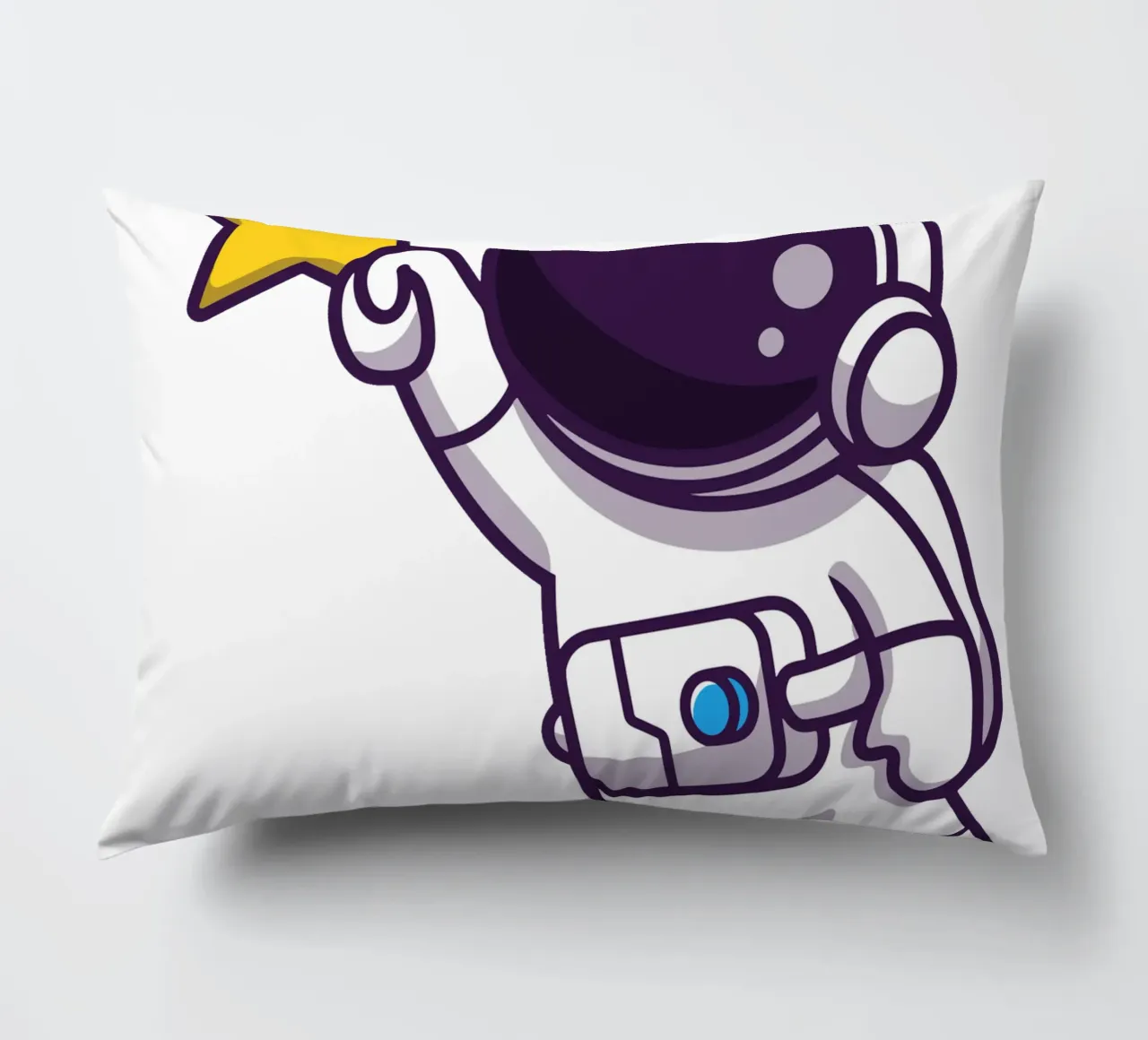 Astronauta che vola e tiene in mano una stella cuscino da brockcon Shop