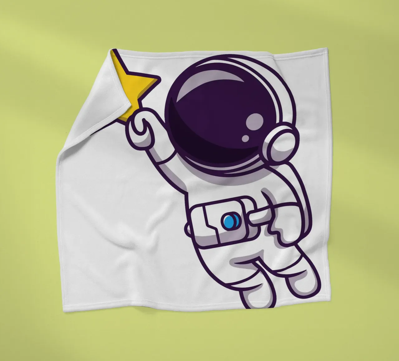 Astronauta che vola e tiene in mano una stella coperta in pile da brockcon Shop