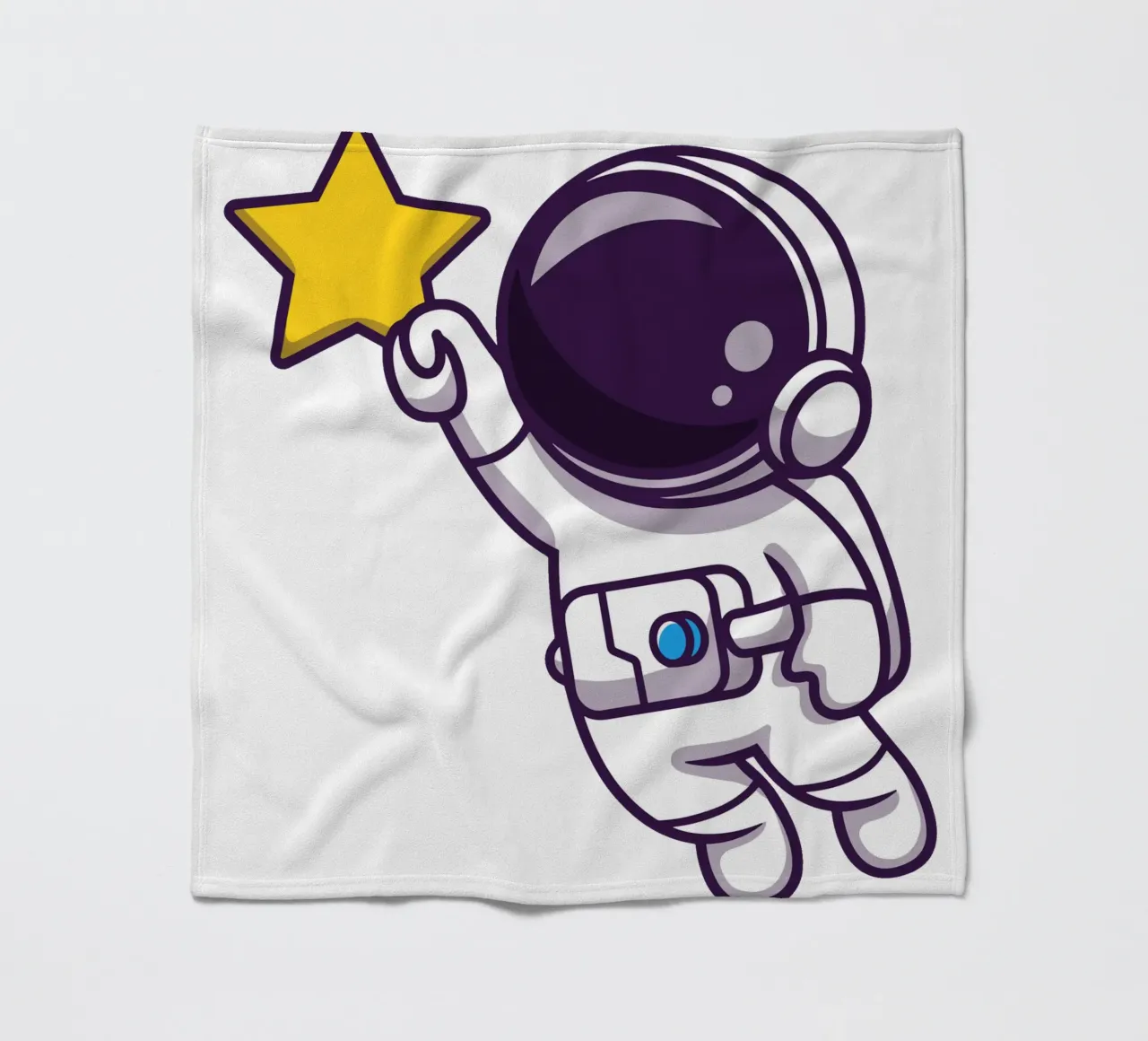 Astronauta che vola e tiene in mano una stella coperta in pile da brockcon Shop