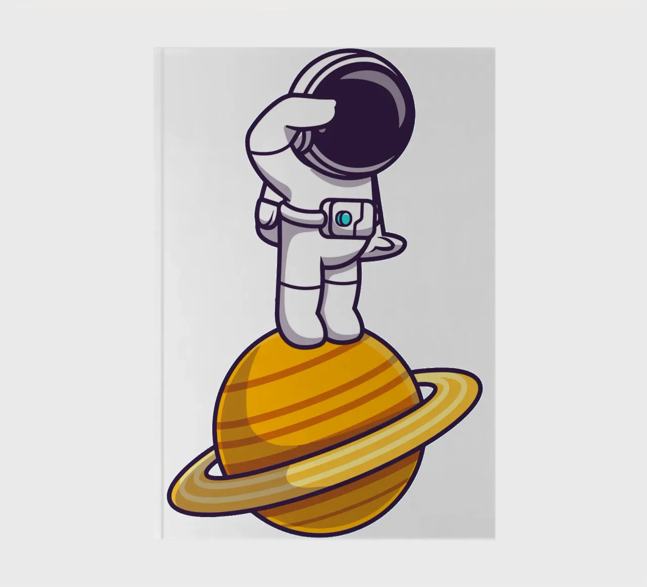 Astronaut standing on planet notebook by brockcon Shop