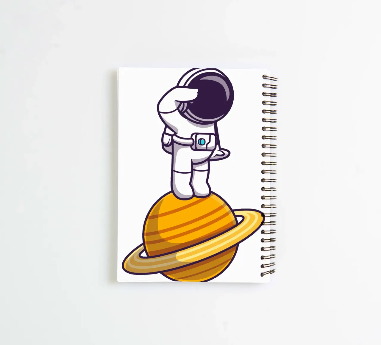Astronauta in piedi sul pianeta diario ad anelli da brockcon Shop