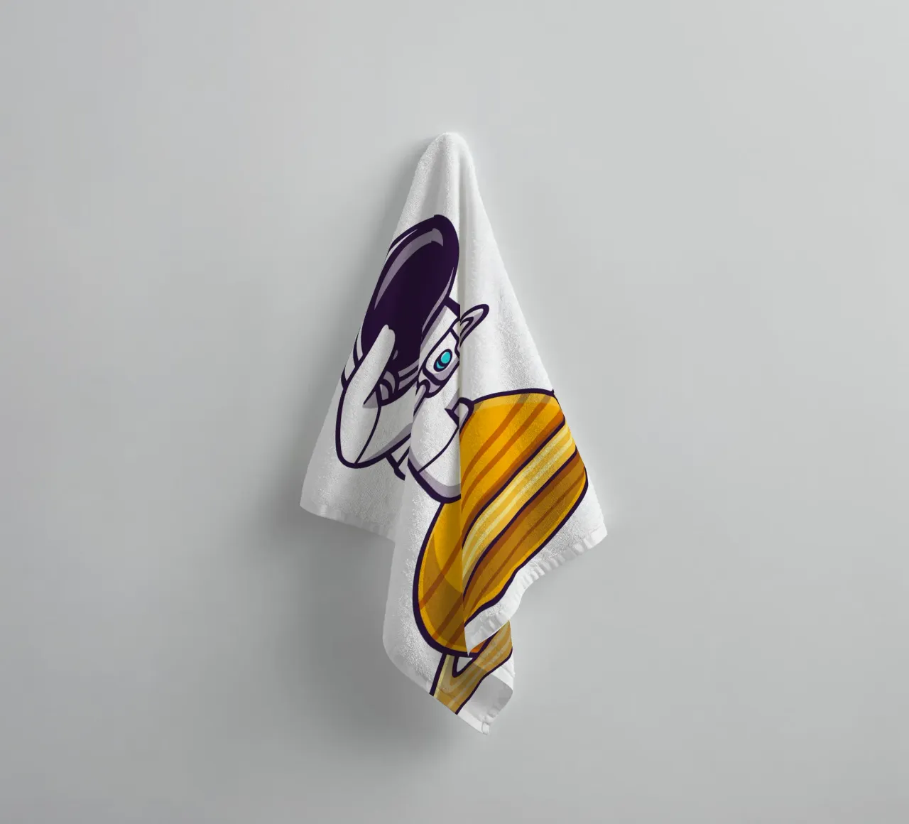 Astronaut standing on planet towel by brockcon Shop