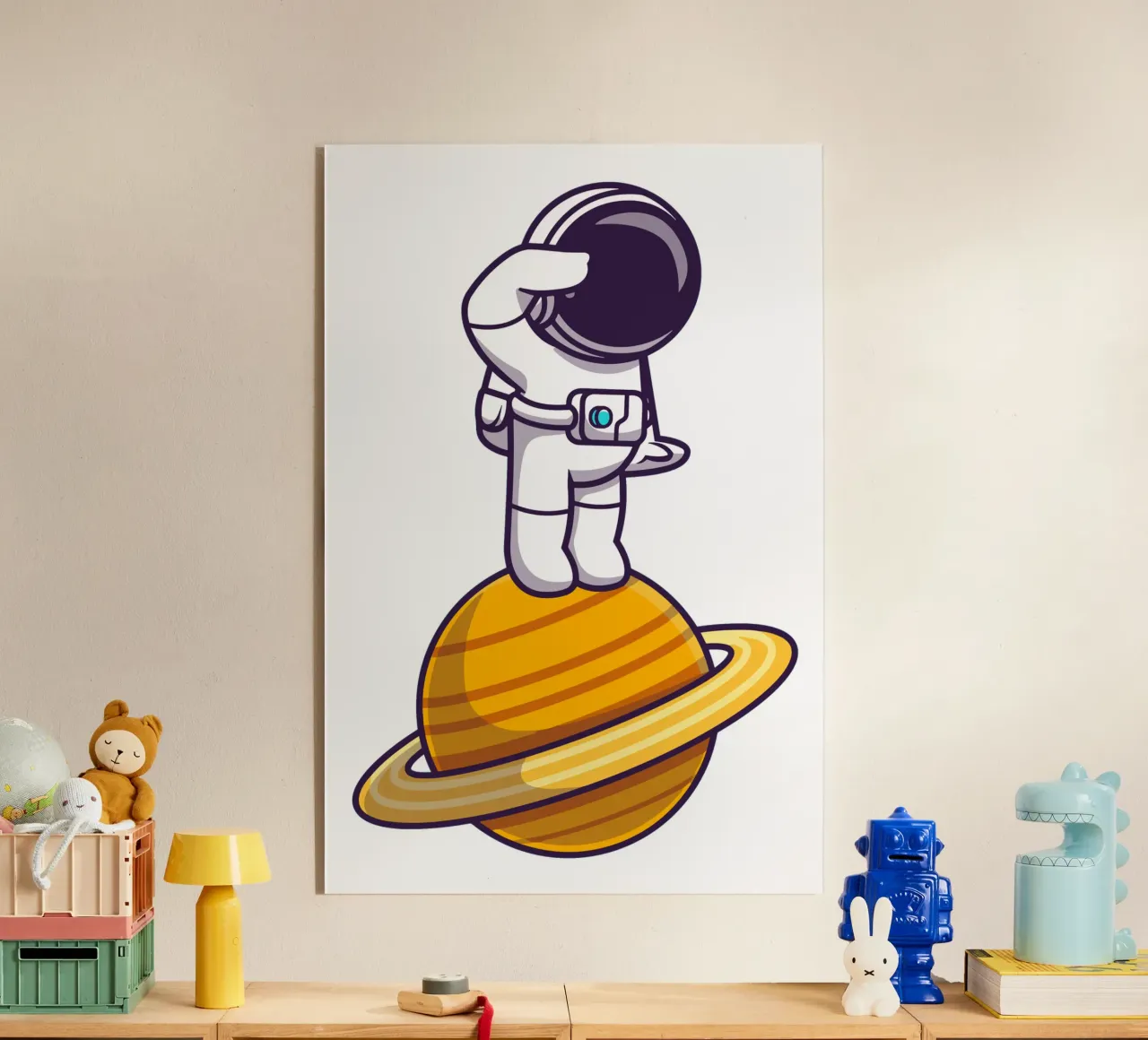 Astronauta in piedi sul pianeta plexiglass da brockcon Shop