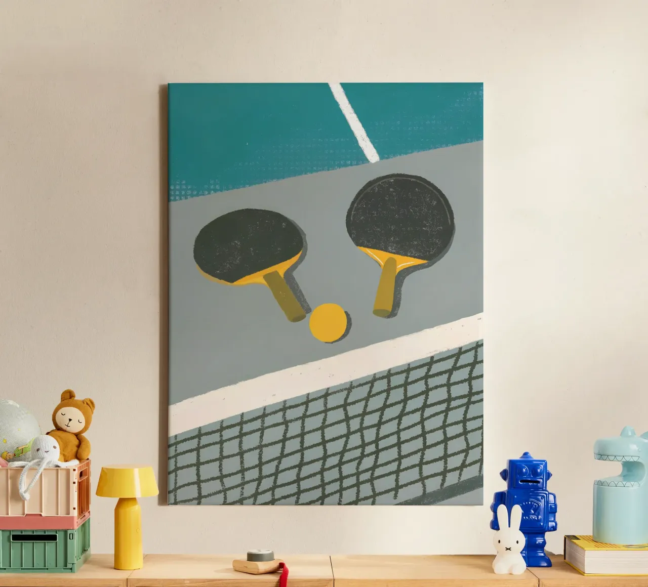 Tennis da tavolo tela con Cornice a cassetta da PERSONAL TOUCH