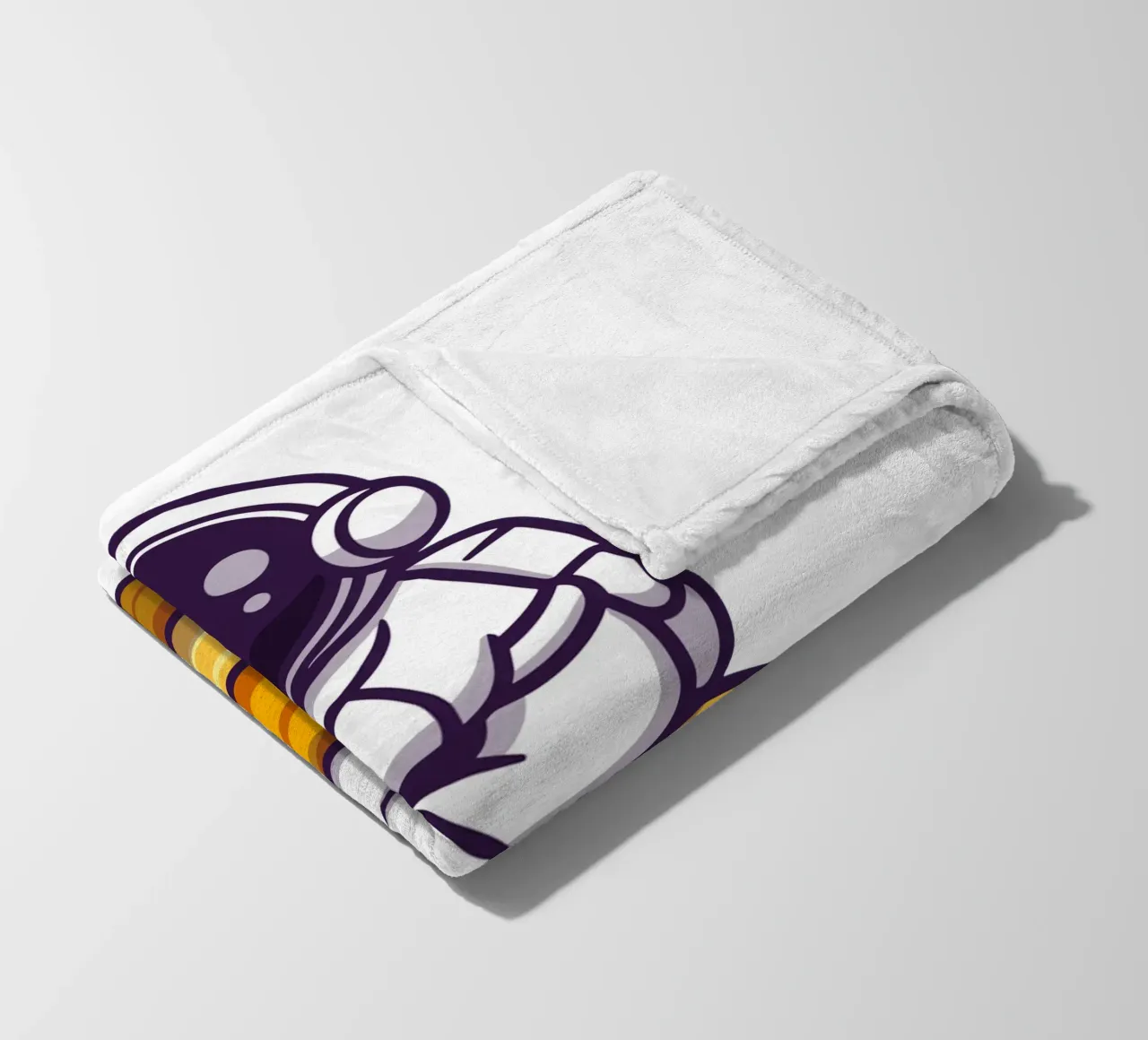 Cute astronaut eating pizza on the planet fleece blanket by brockcon Shop