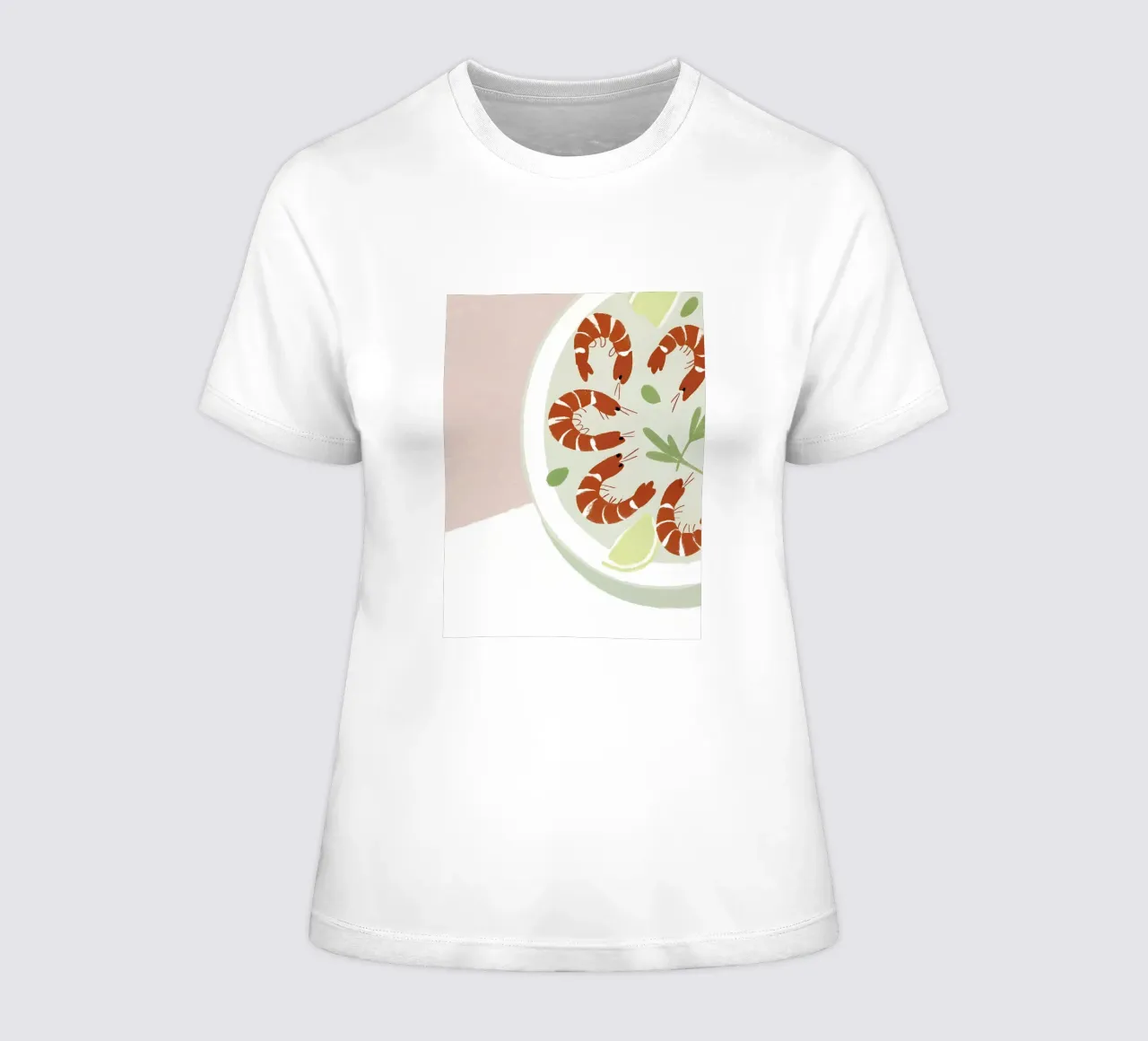 Aliments à base de crevettes t-shirt ajusté pour femmes de PERSONAL TOUCH