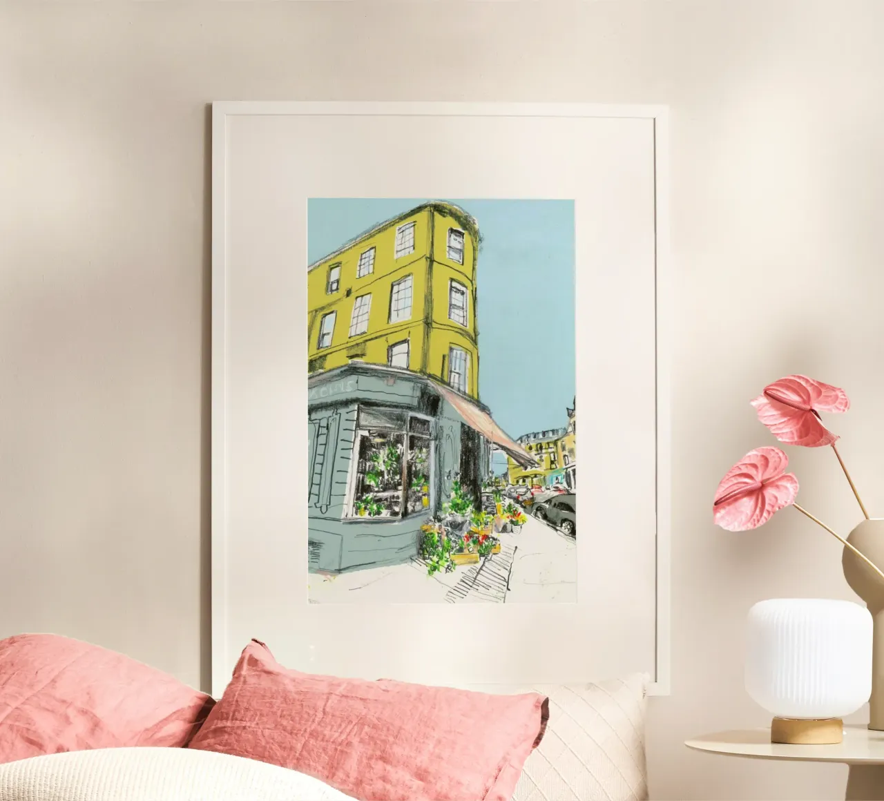 My Favourite Flower Shop poster con telaio in legno da Stars Above Us