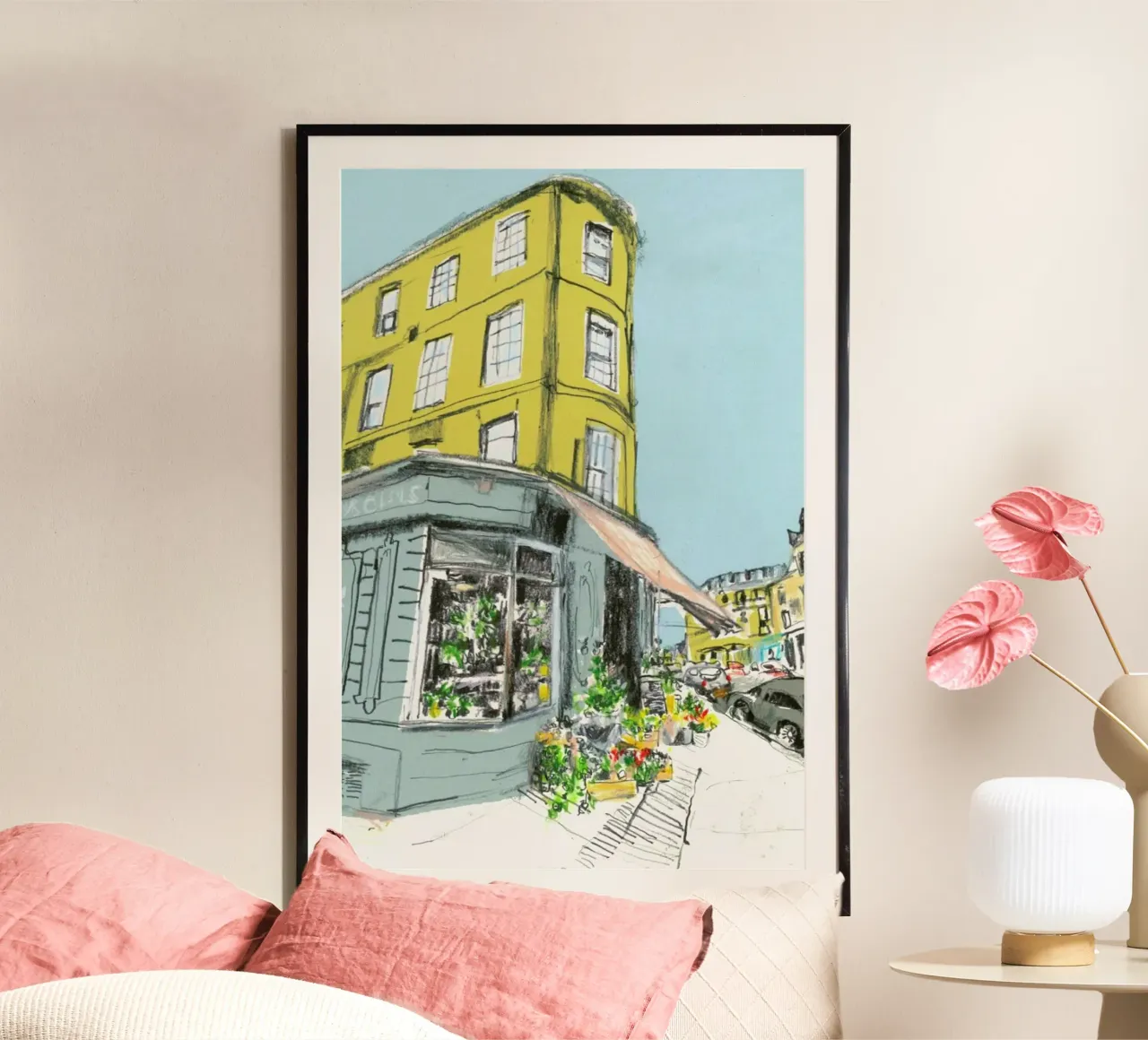 My Favourite Flower Shop poster con telaio in legno da Stars Above Us
