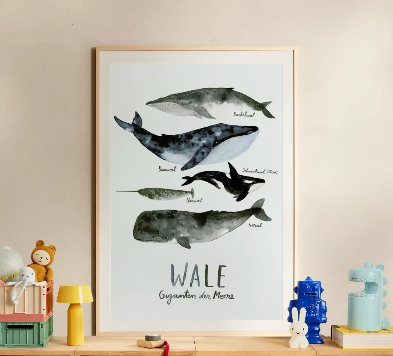 Wale poster con telaio in legno da typealive