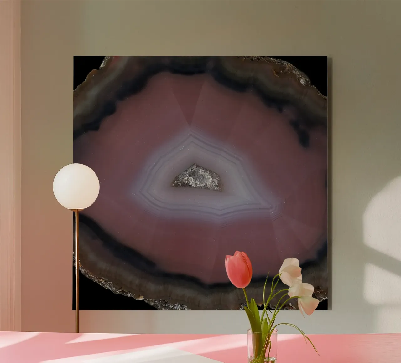 Texture fetta d'agata 03 alluminio dibond da Gemstone Textures