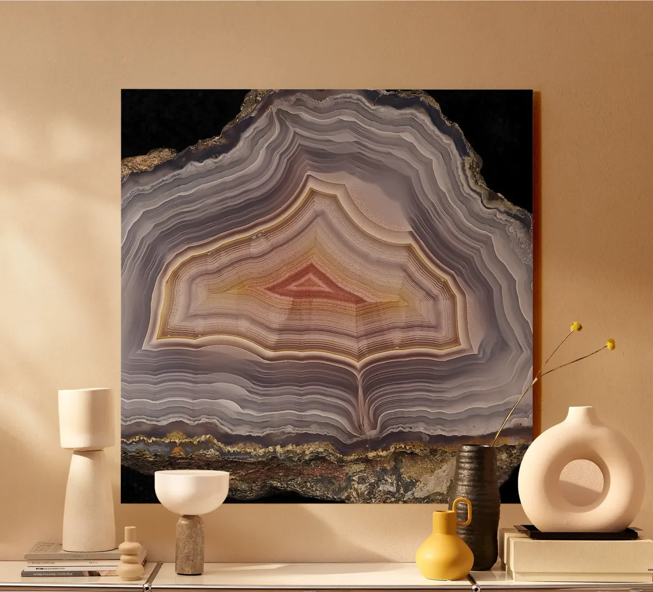 Texture fetta d'agata 06 pannello forex da Gemstone Textures