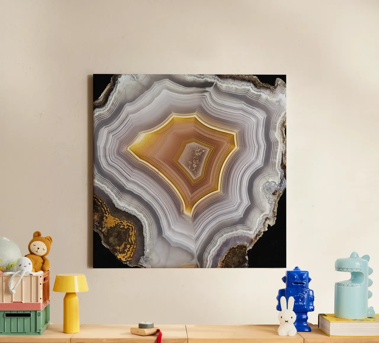 Agate Slice Texture 10 canvas by Gemstone Textures
