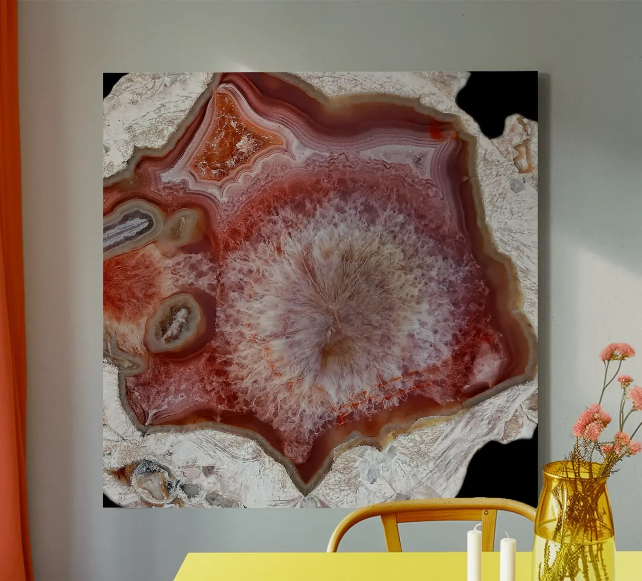 Texture fetta d'agata 12 tela con Cornice a cassetta da Gemstone Textures