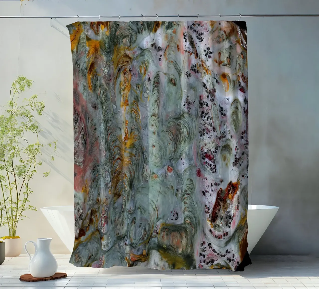 Texture fetta d'agata 14 tenda da doccia da Gemstone Textures