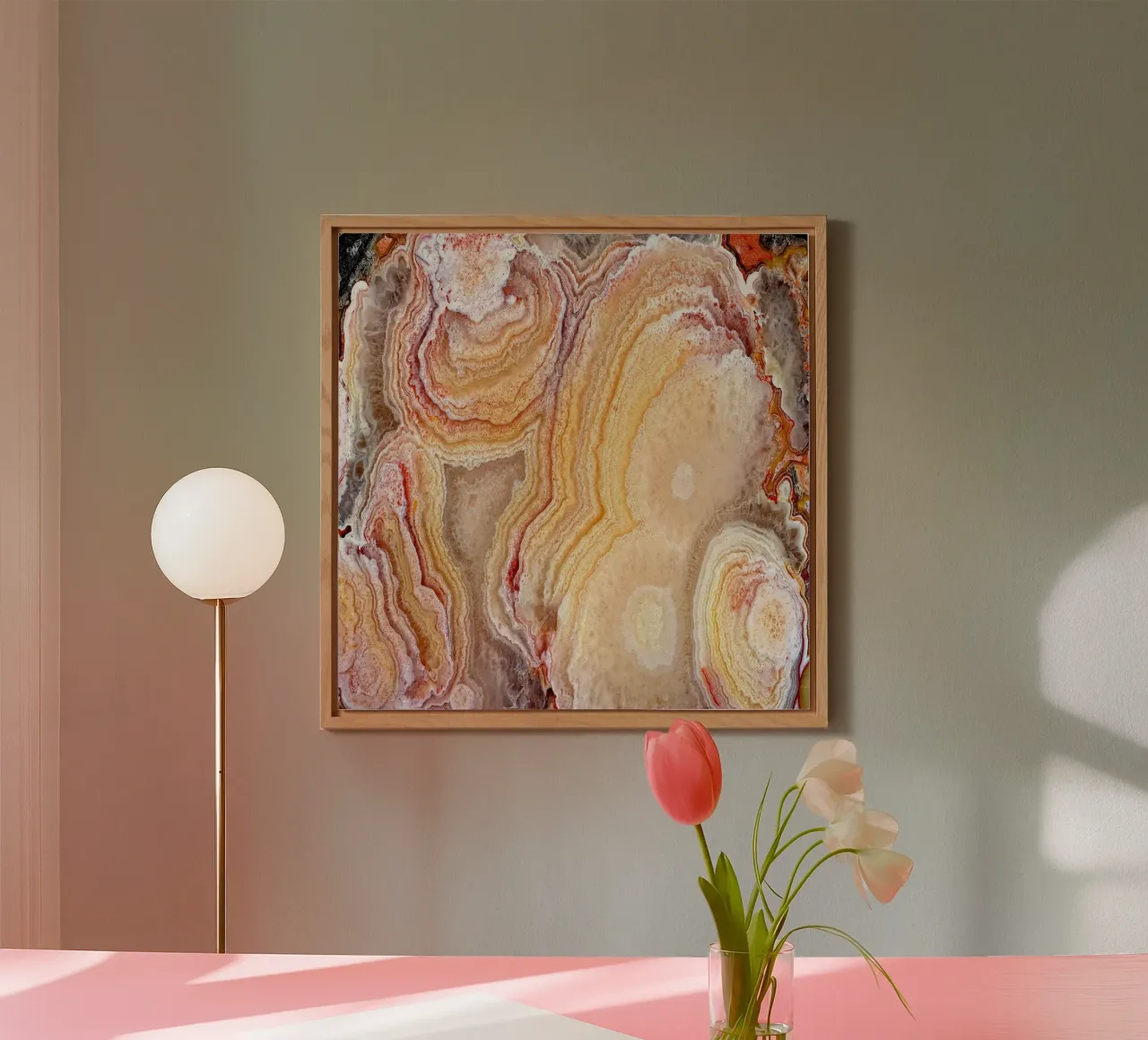 Texture fetta d'agata 15 alluminio dibond da Gemstone Textures