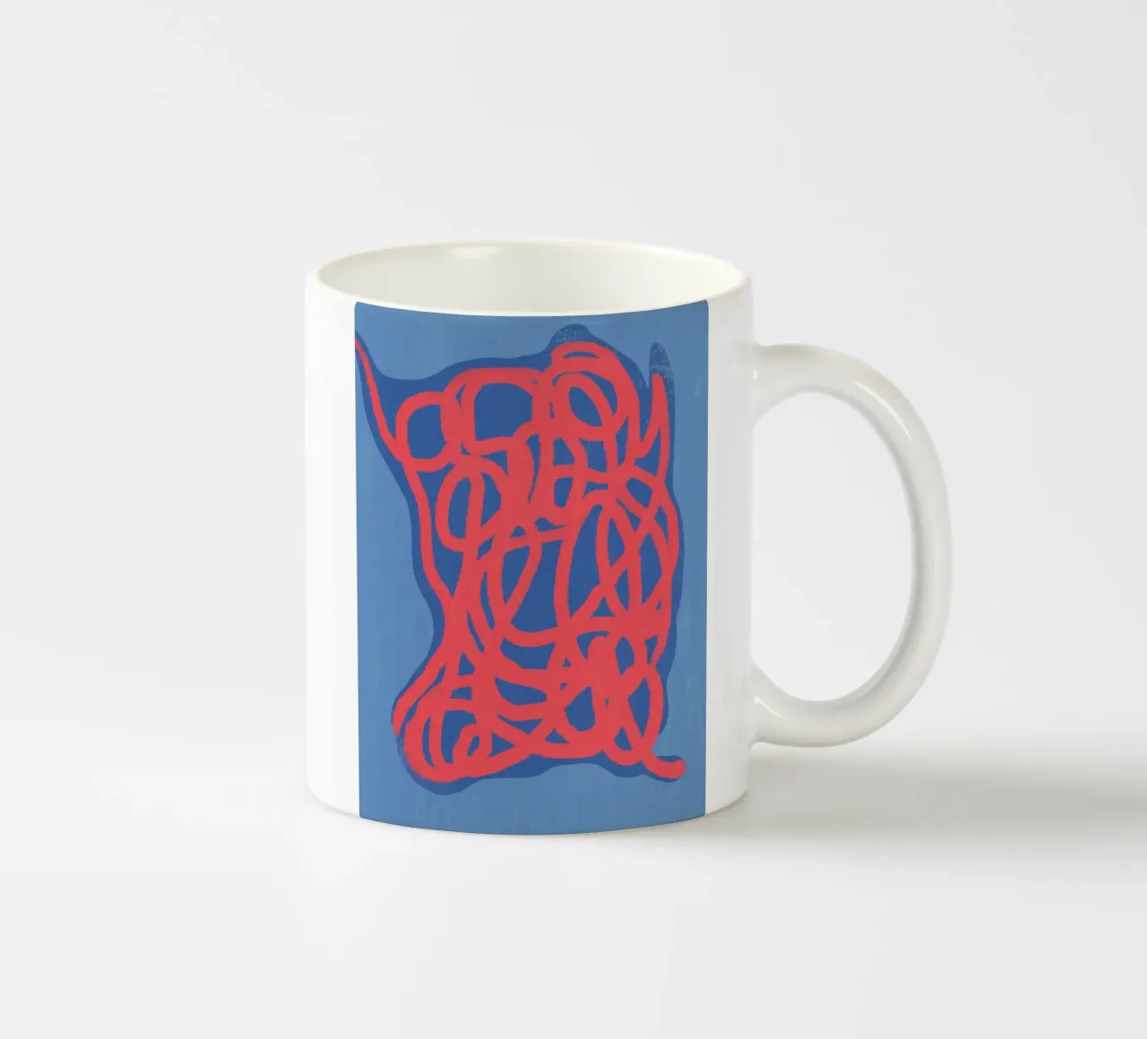 Neon line art astratto tazza in ceramica da Little Dean