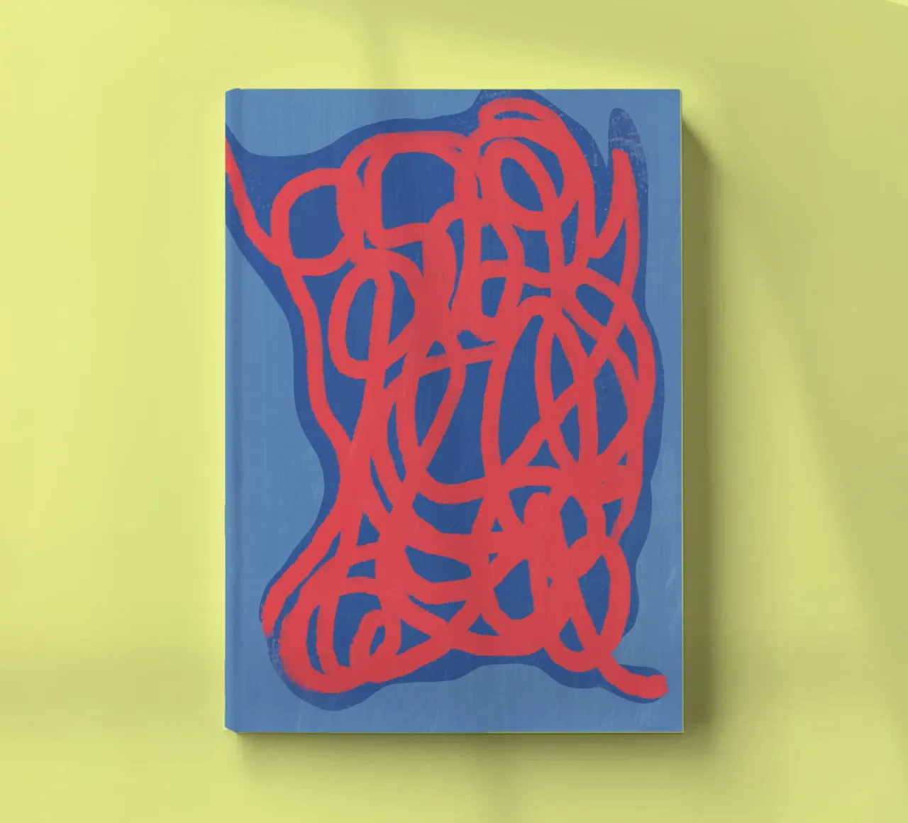 Neon line art abstract notebook by Little Dean