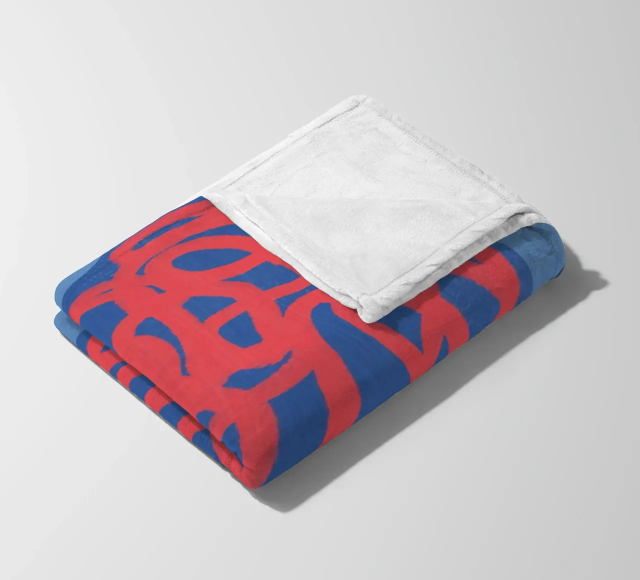 Neon line art abstract fleece blanket by Little Dean