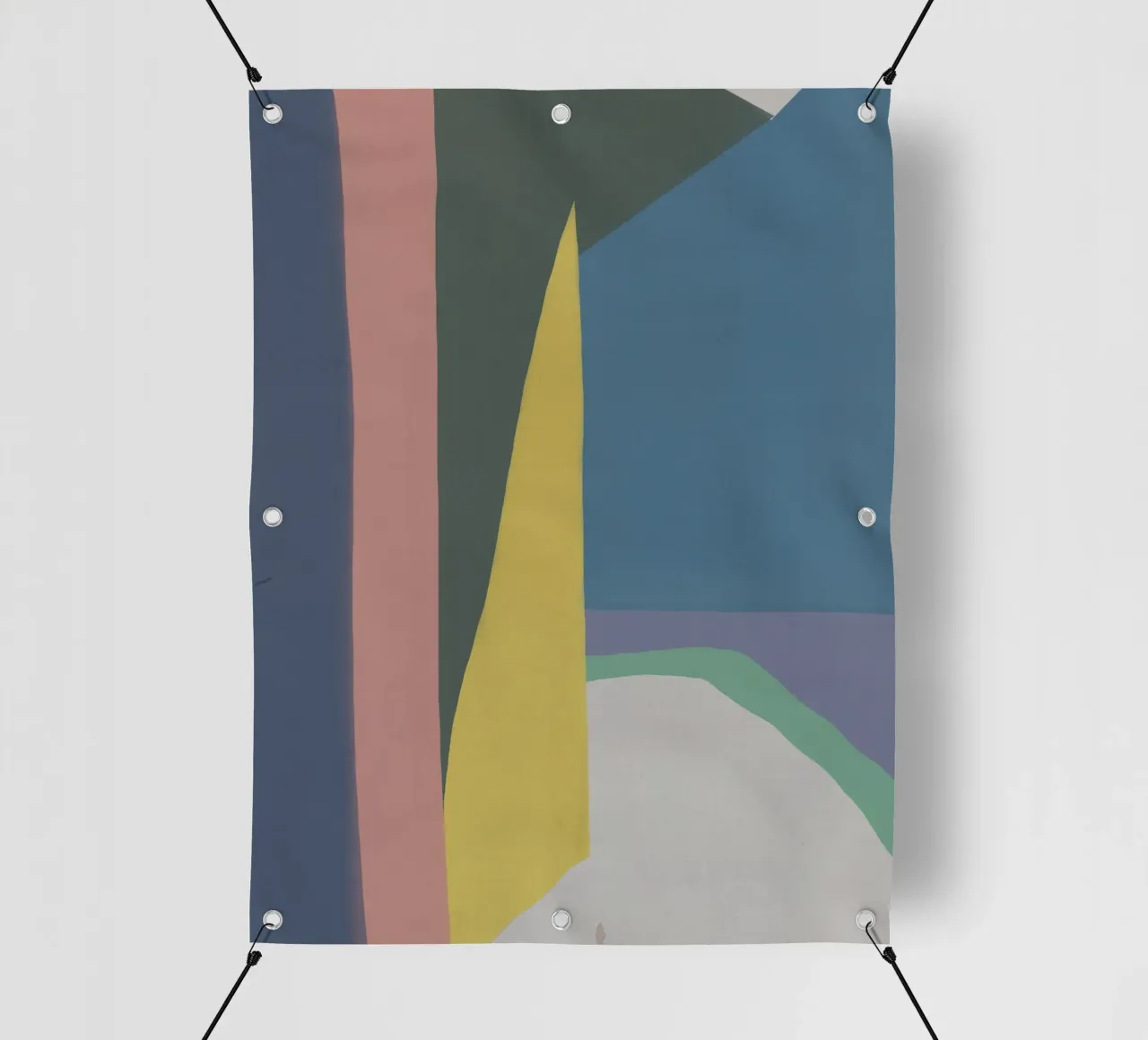 Forme astratte di luce gialla telo in pvc da Little Dean