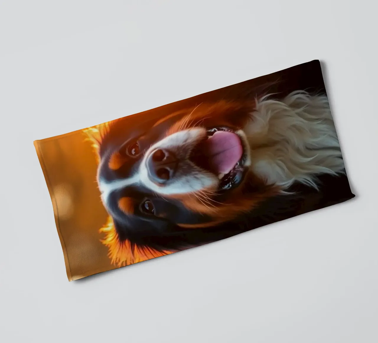 Beautiful Bernese Mountain Dog #167 towel by Yumis.Beargang.and.Me
