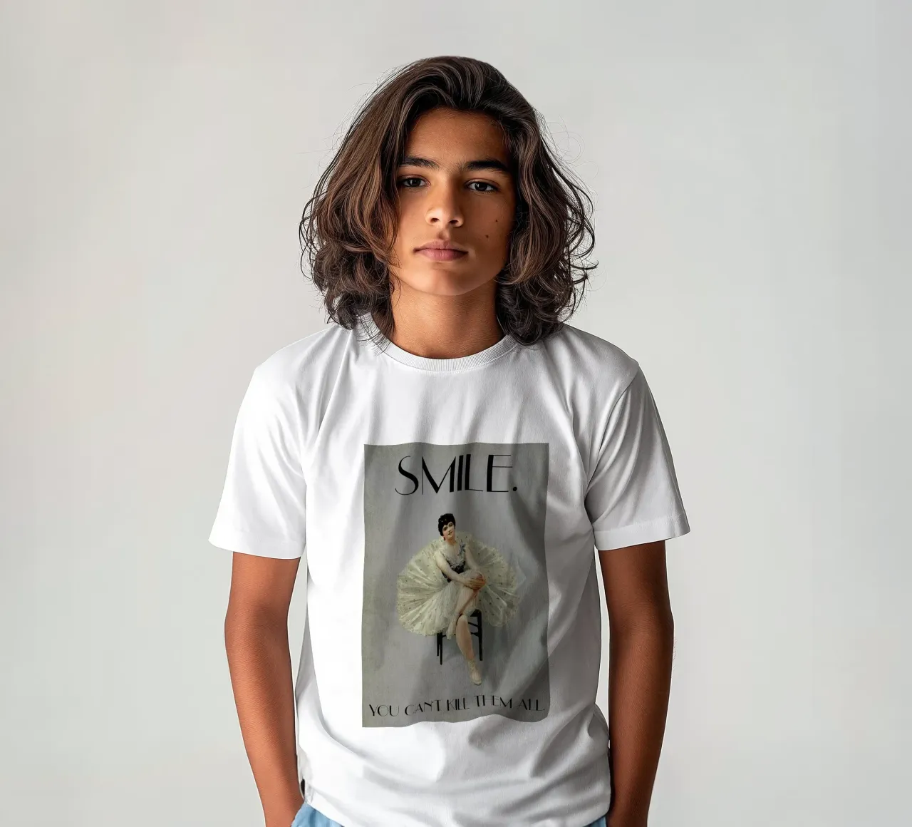 Keep Smiling t-shirt bambini da Kubistika