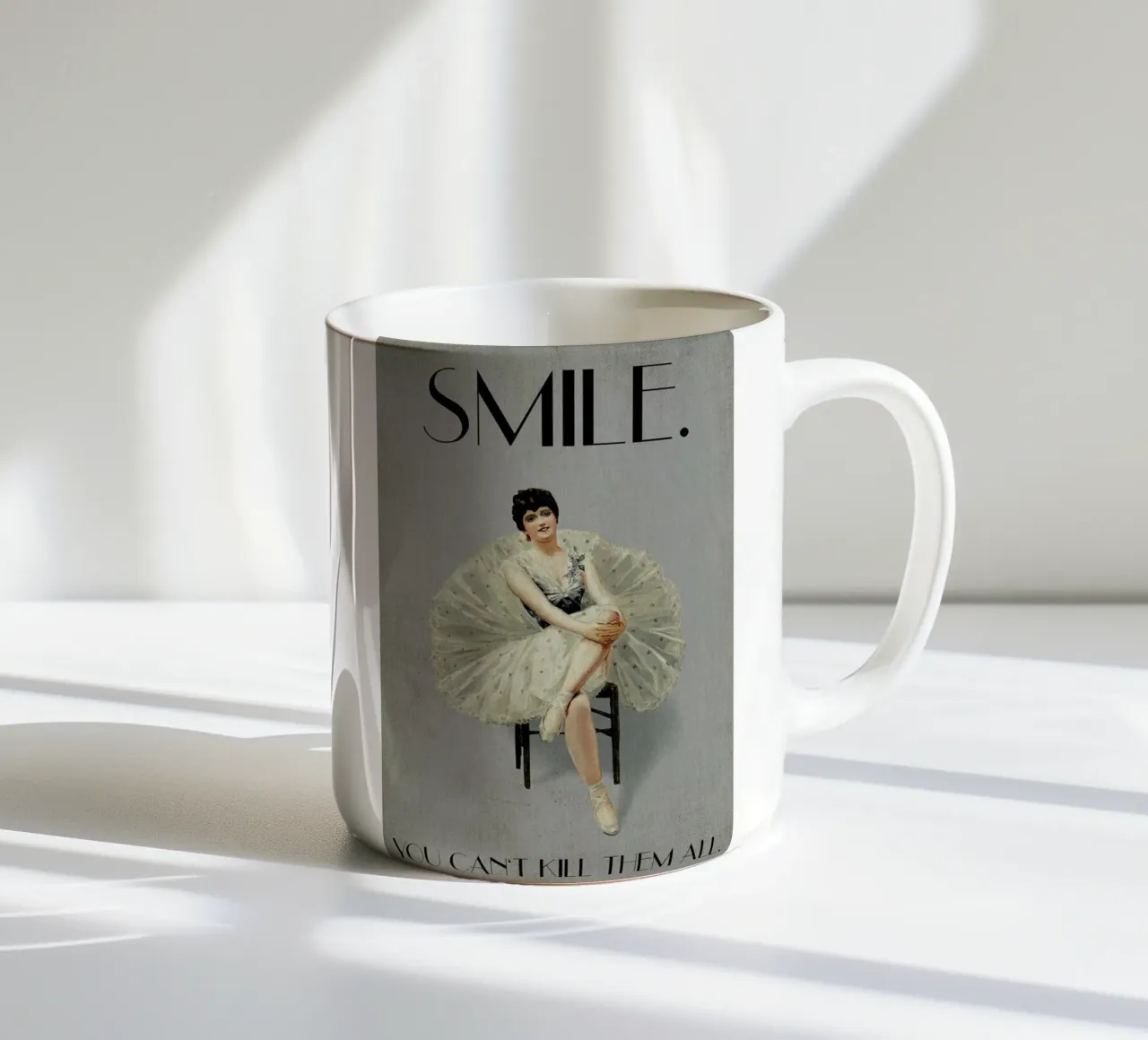 Keep Smiling tazza in ceramica da Kubistika