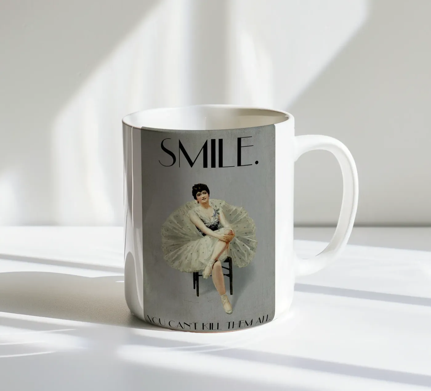Keep Smiling ceramic mug by Kubistika