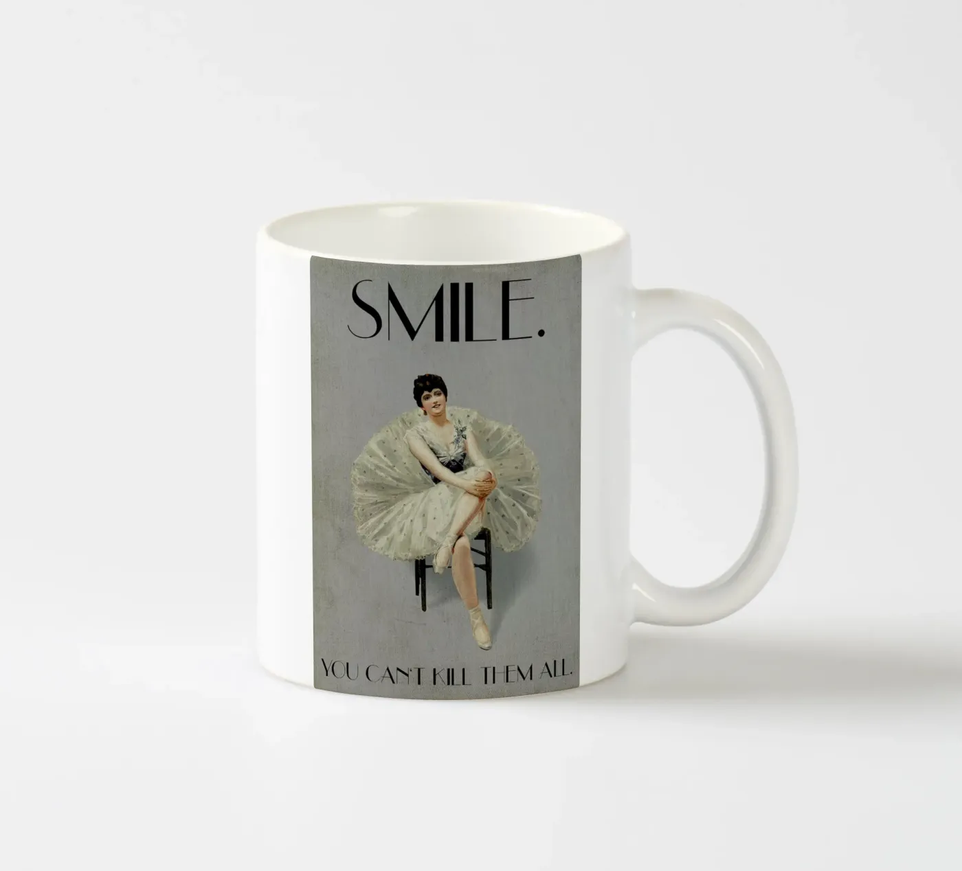 Keep Smiling tazza in ceramica da Kubistika