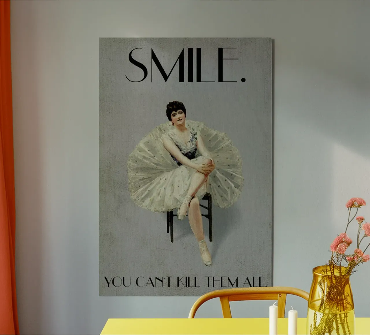 Keep Smiling alluminio dibond da Kubistika