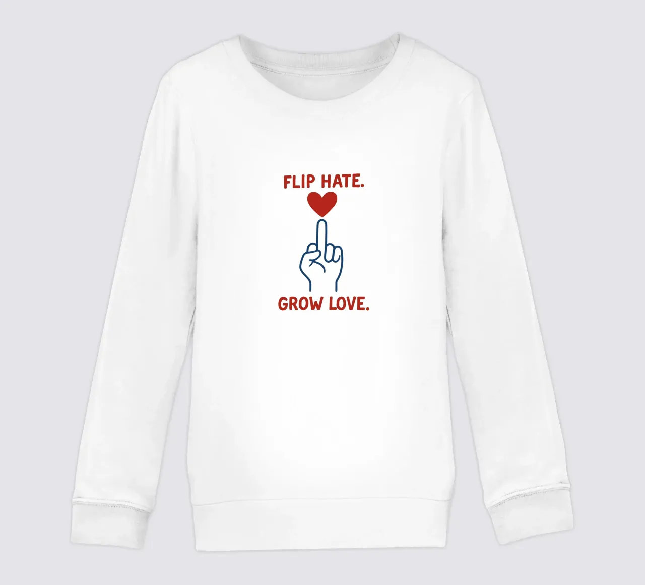 Cuore invece di odio felpa bambino da QuooodZ by MooodzArt