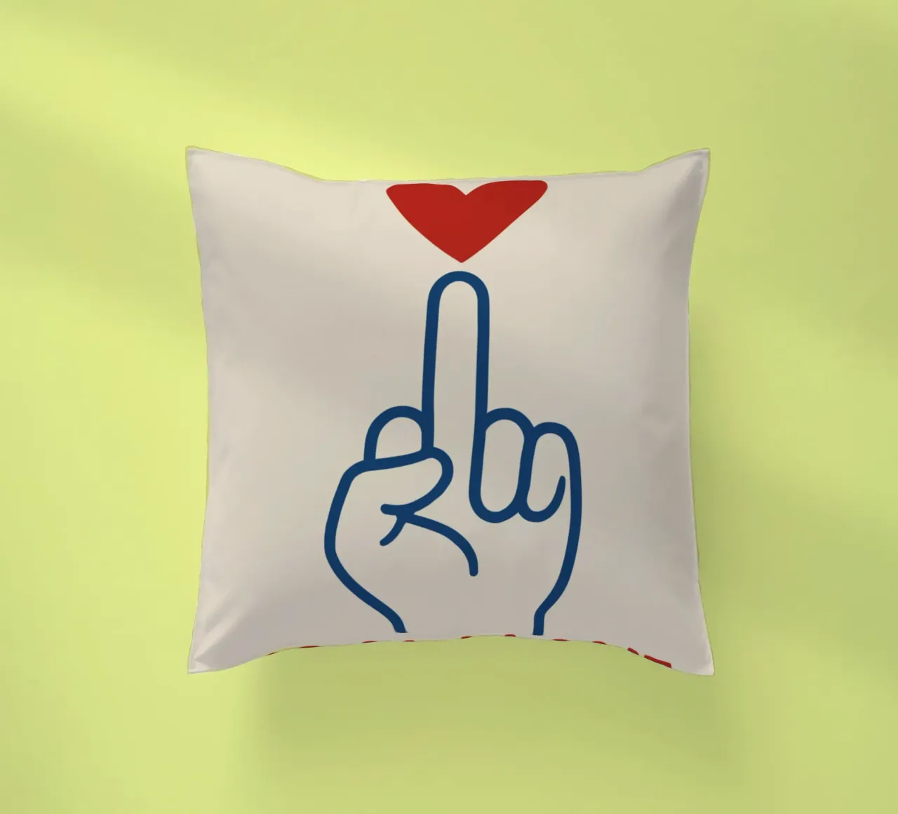 Cuore invece di odio cuscino da QuooodZ by MooodzArt