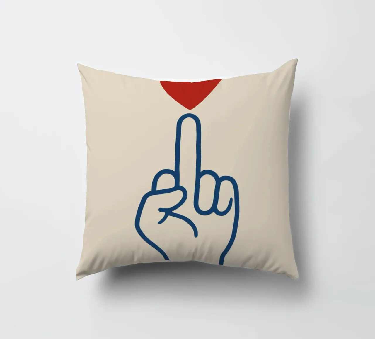 Cuore invece di odio cuscino da QuooodZ by MooodzArt