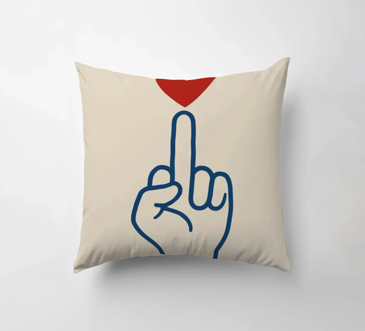 Cuore invece di odio cuscino da QuooodZ by MooodzArt