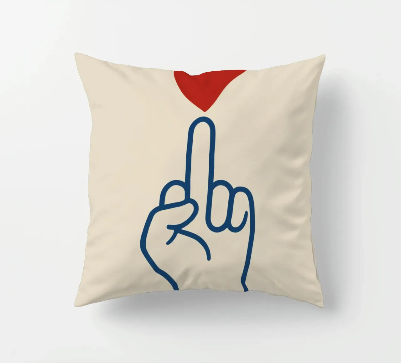 Cuore invece di odio cuscino da QuooodZ by MooodzArt