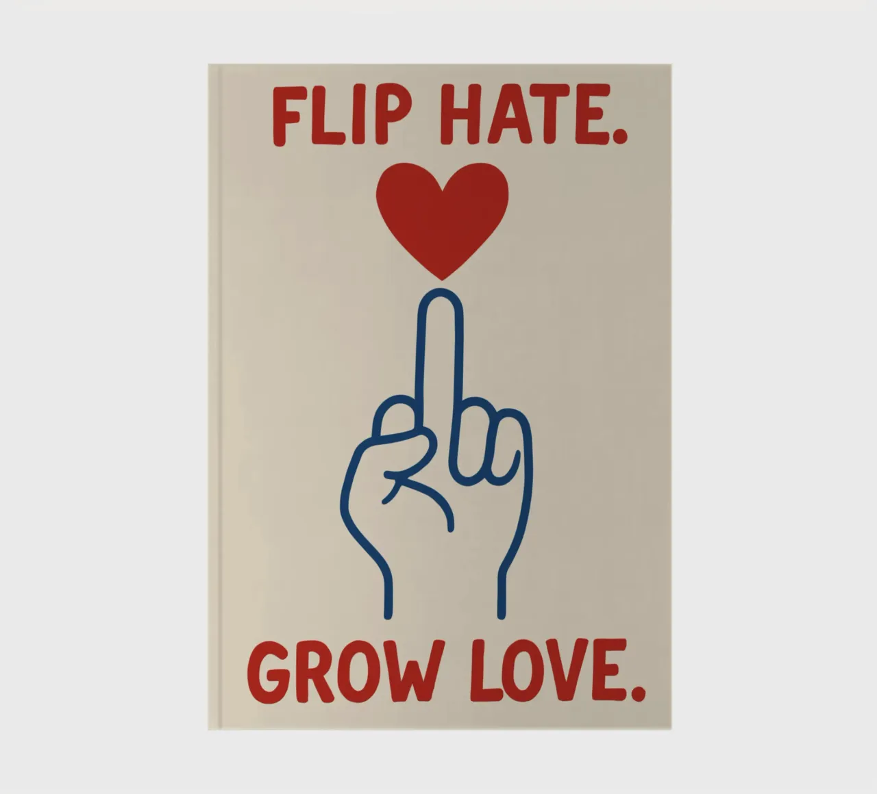 Heart instead of hate notebook by QuooodZ by MooodzArt