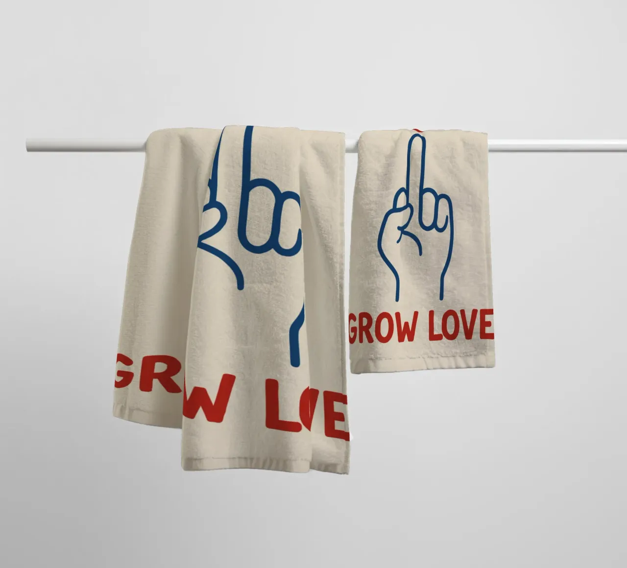 Heart instead of hate towel by QuooodZ by MooodzArt