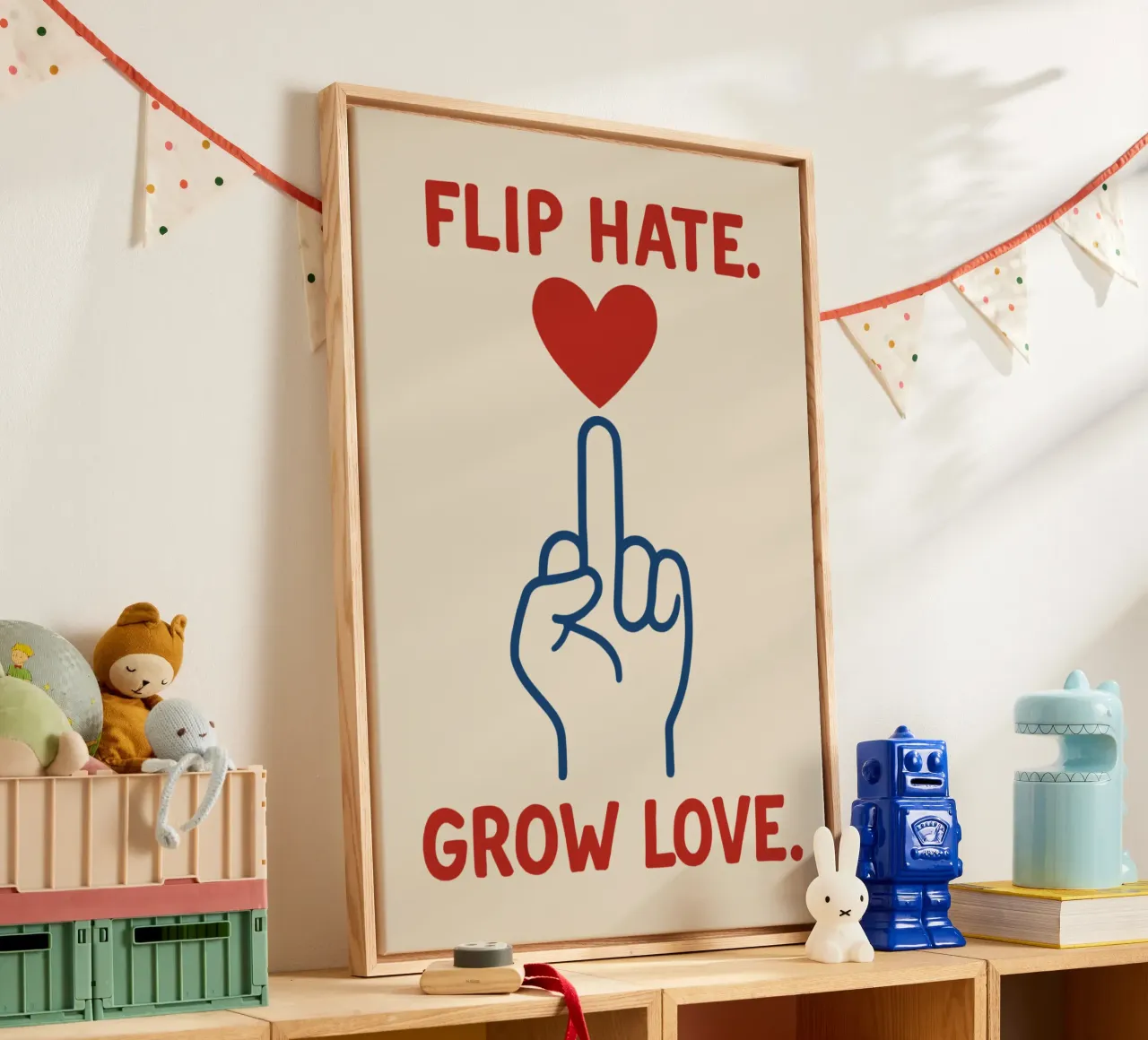 Heart instead of hate canvas by QuooodZ by MooodzArt