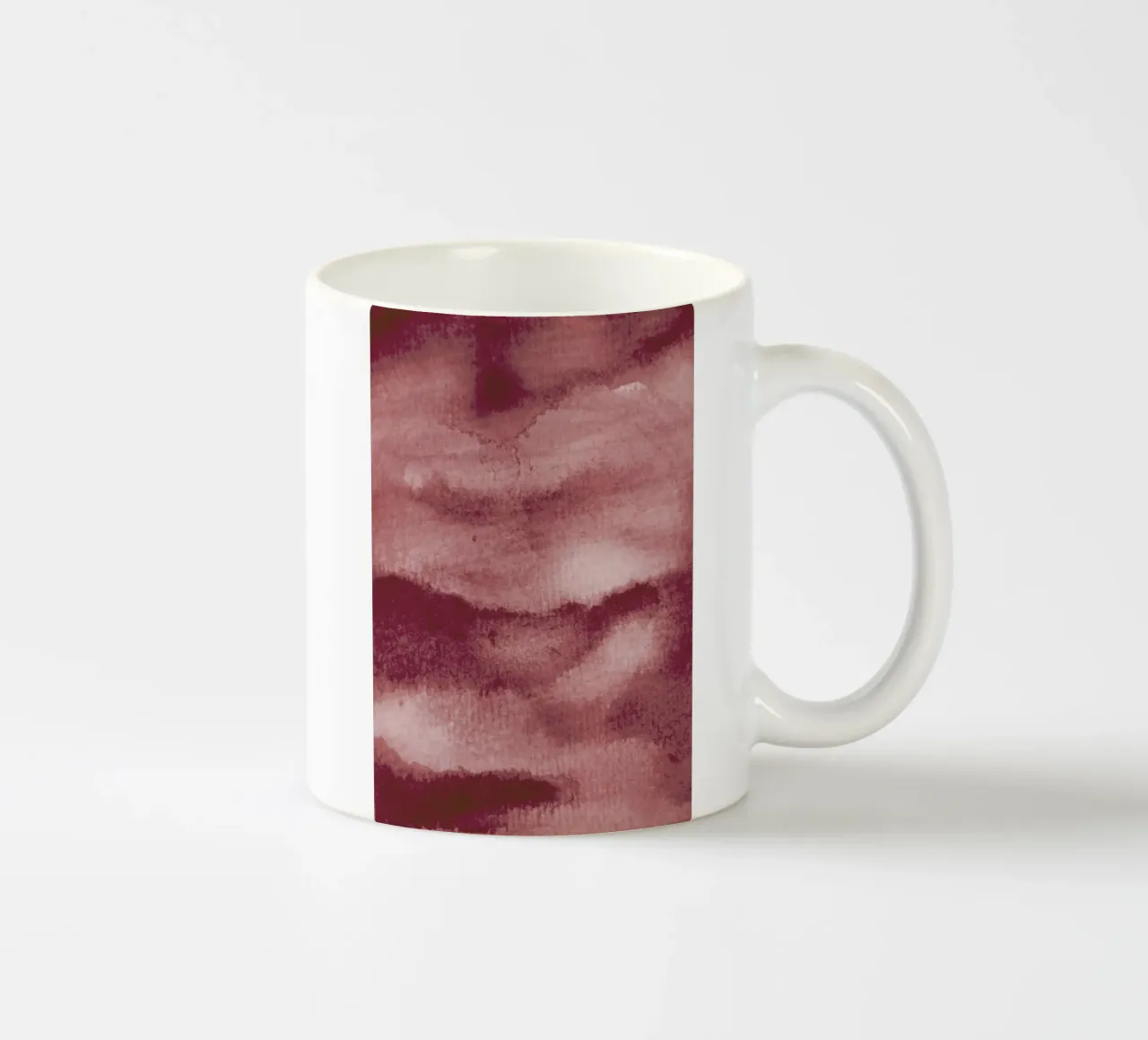 Aquarelle Meets Pencil Peach Clouds ceramic mug by Studio Nahili