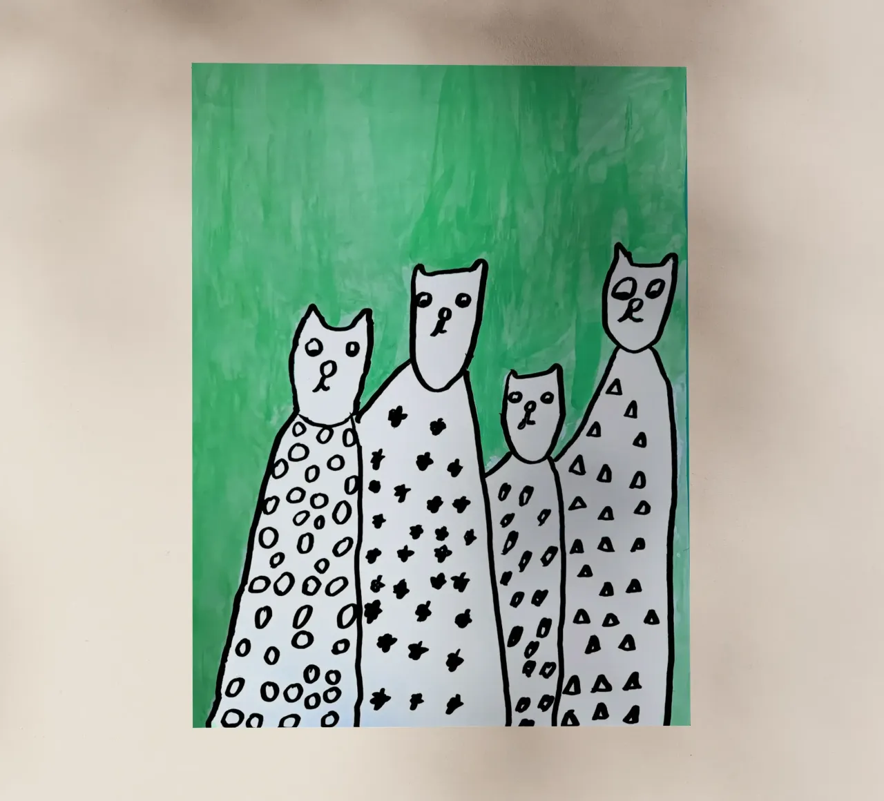 4 CATS IN A ROW pellicola backlit da Einfach Uebel