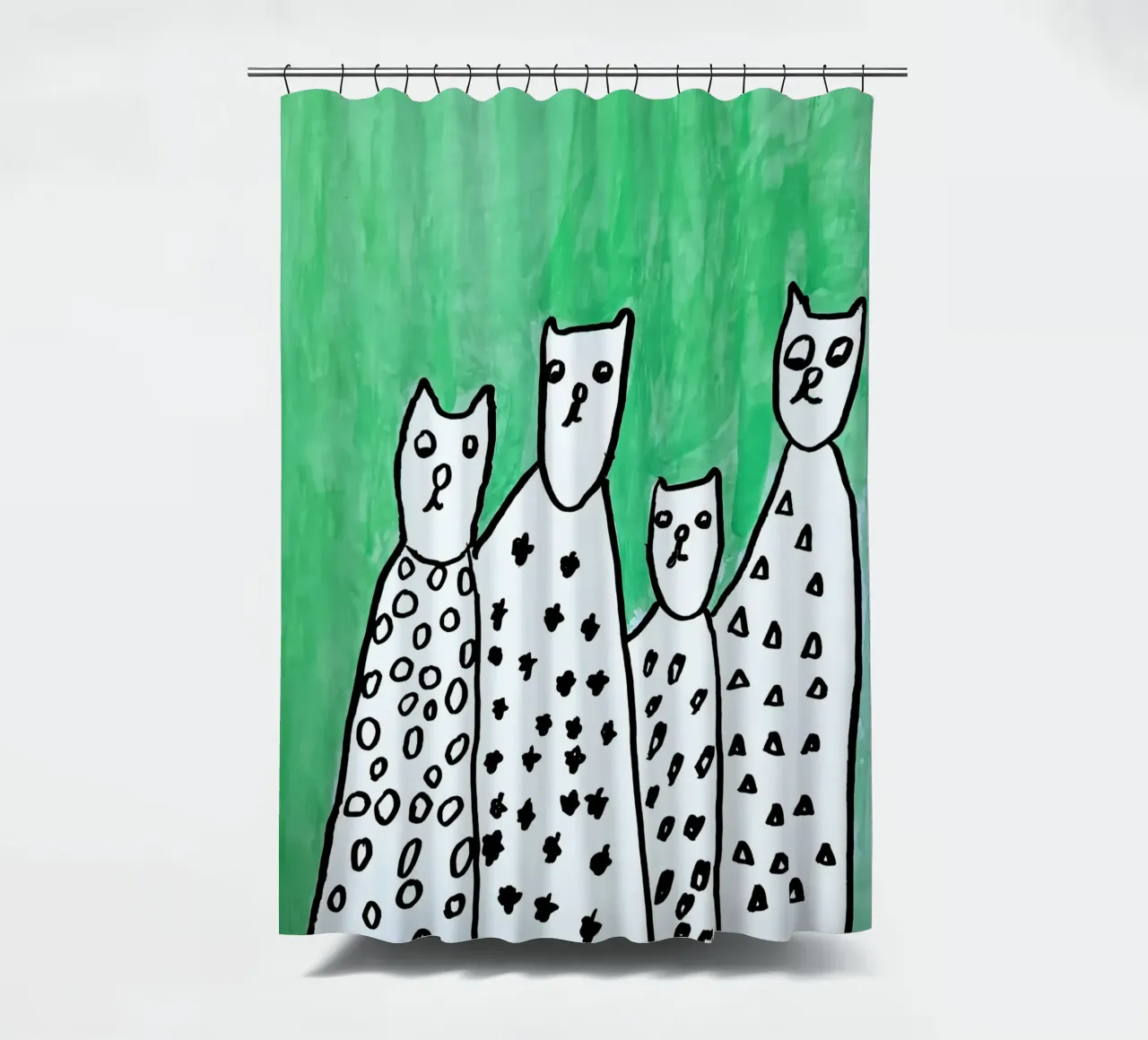 4 CATS IN A ROW tenda da doccia da Einfach Uebel
