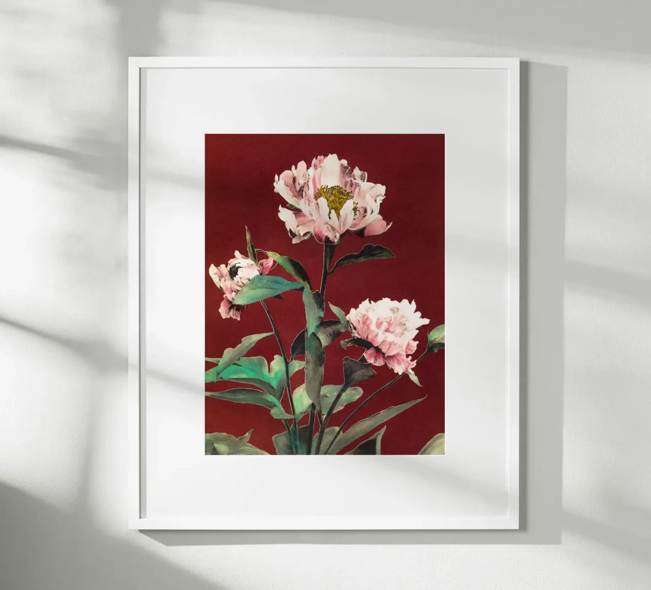 Peonie poster con telaio in plastica da Second Canvas
