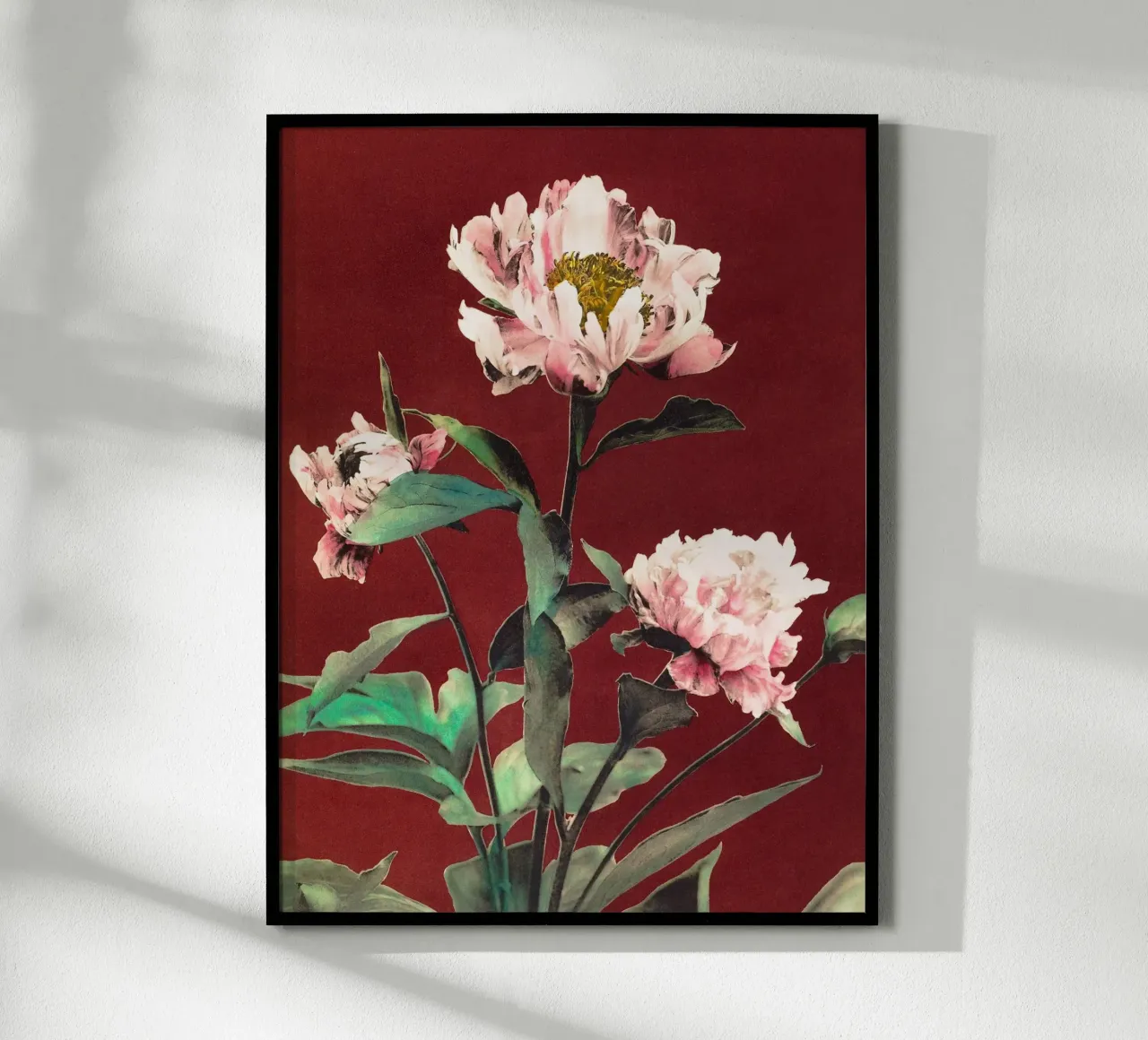 Peonie poster con telaio in plastica da Second Canvas