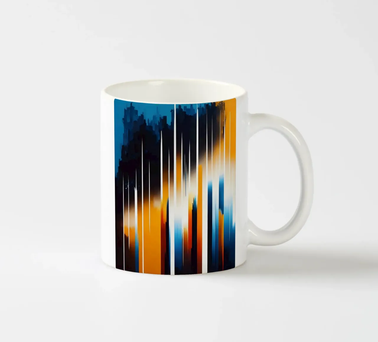 Abstrakt Bunte Streifen ceramic mug by kosinsart.gallery