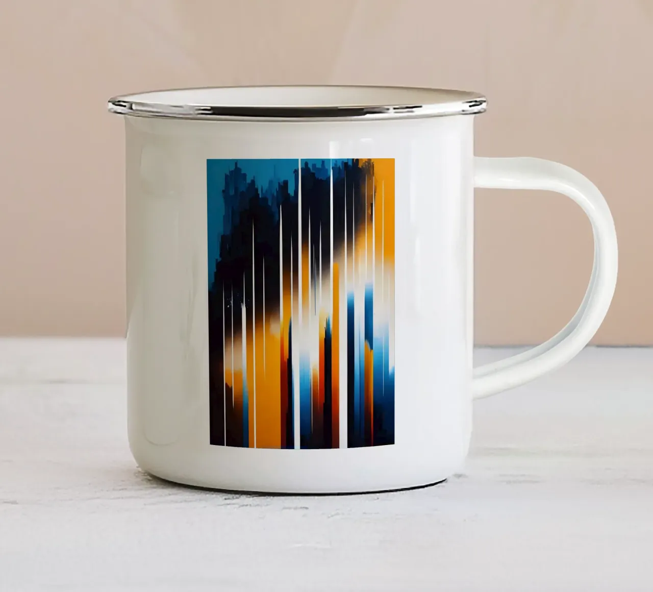 Abstrakt Bunte Streifen tazza in smalto da kosinsart.gallery