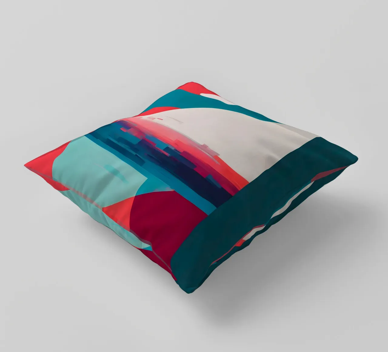 Abstrakt Weißer Punkt decorative cushion by kosinsart.gallery