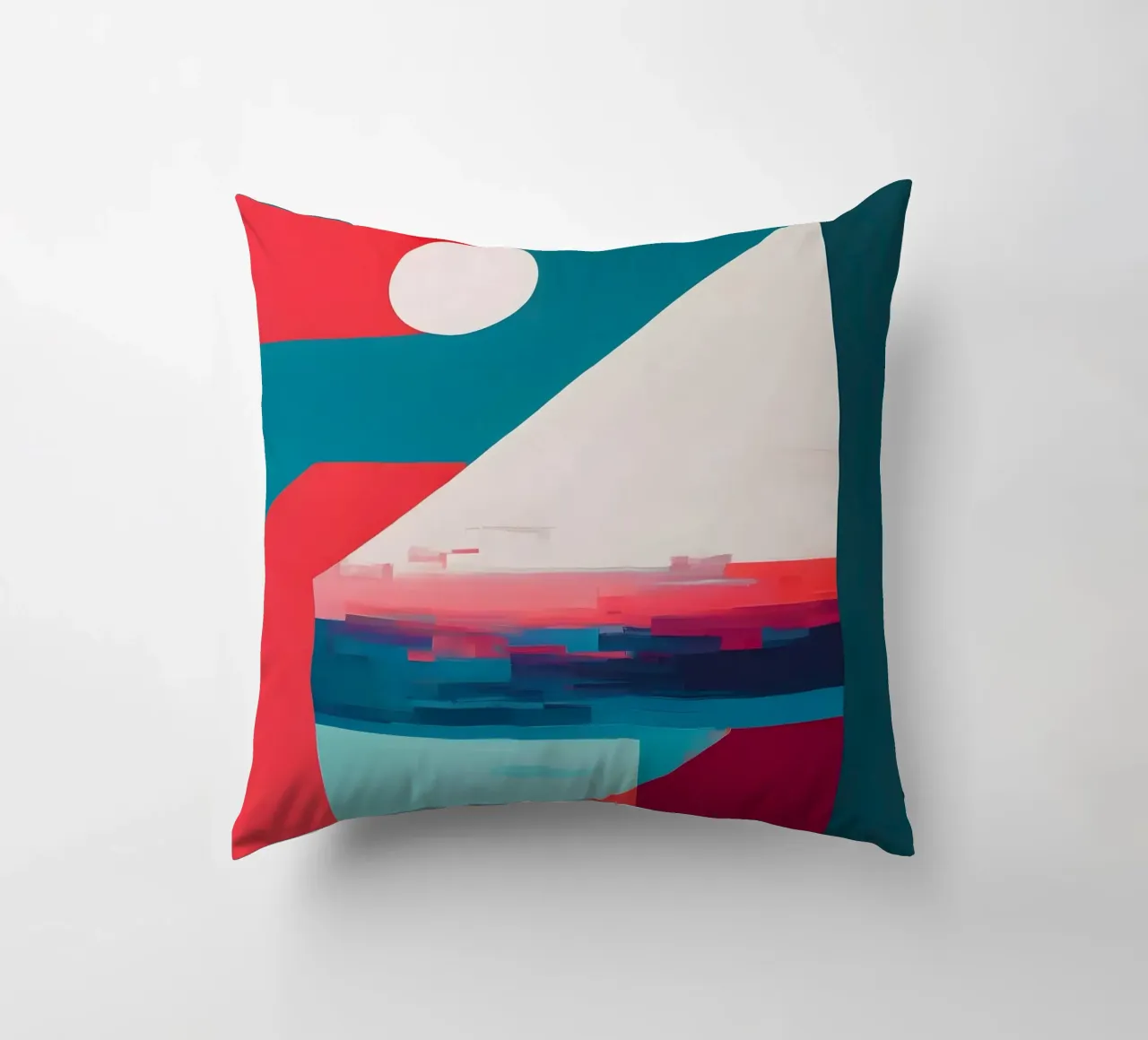 Abstrakt Weißer Punkt decorative cushion by kosinsart.gallery