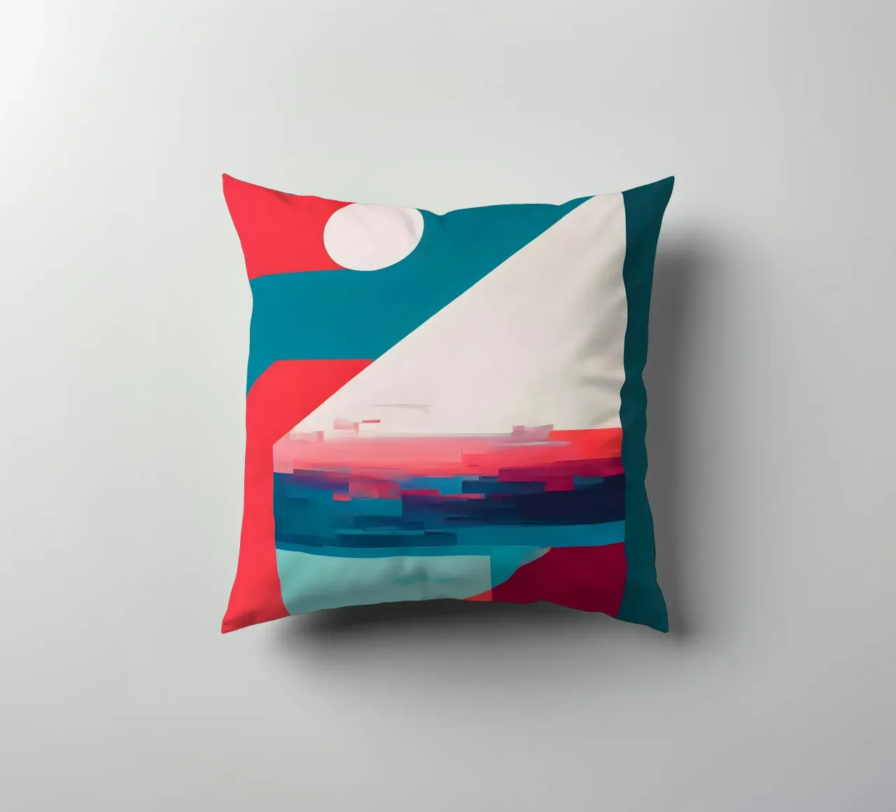 Abstrakt Weißer Punkt decorative cushion by kosinsart.gallery