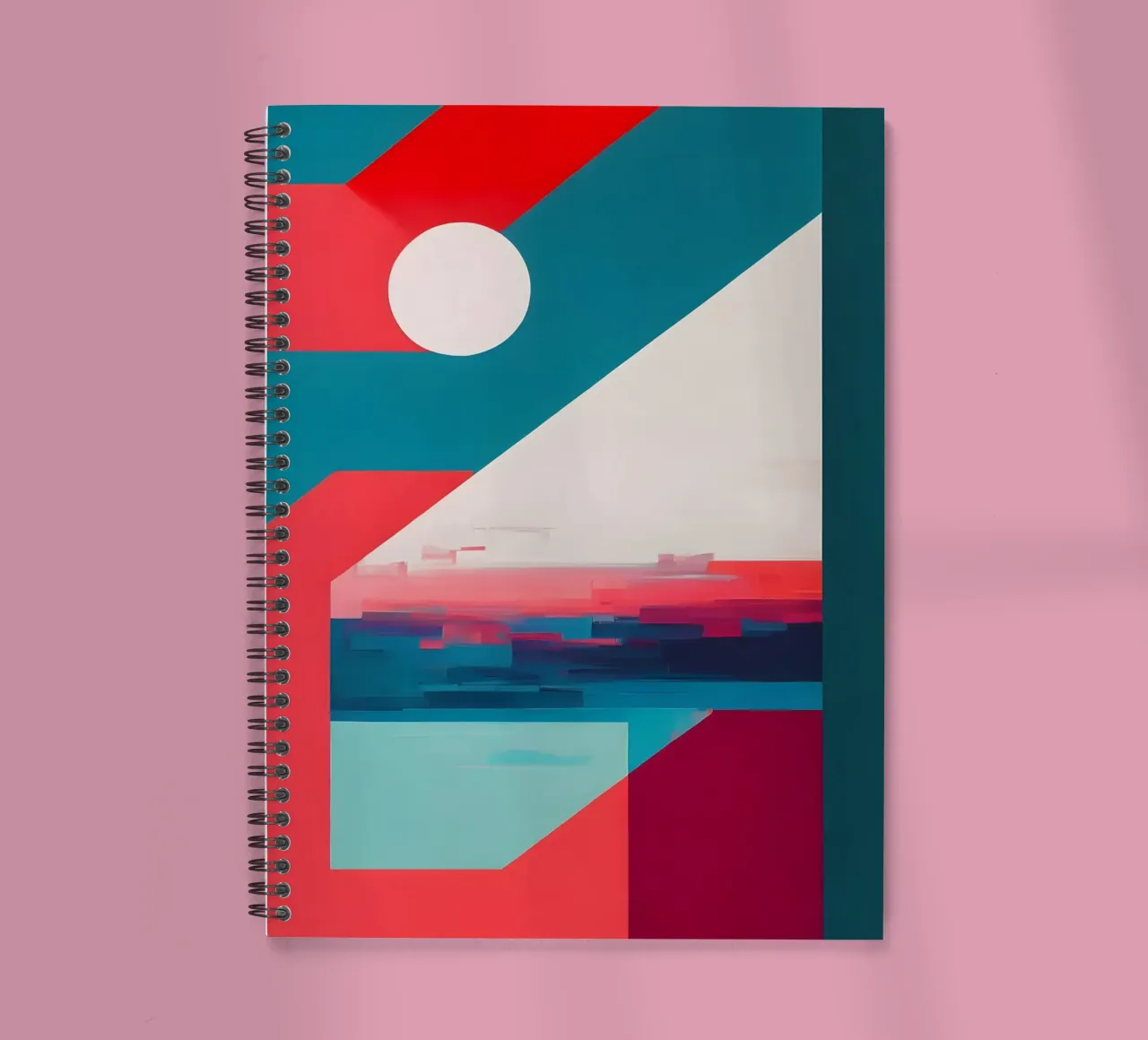Abstrakt Weißer Punkt spiral notebook by kosinsart.gallery