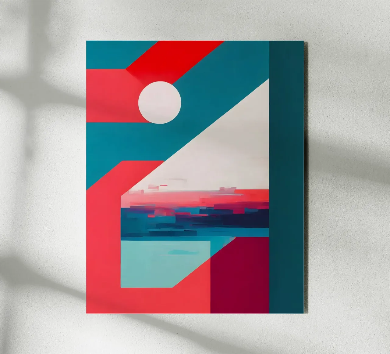 Abstrakt Weißer Punkt alu-dibond by kosinsart.gallery