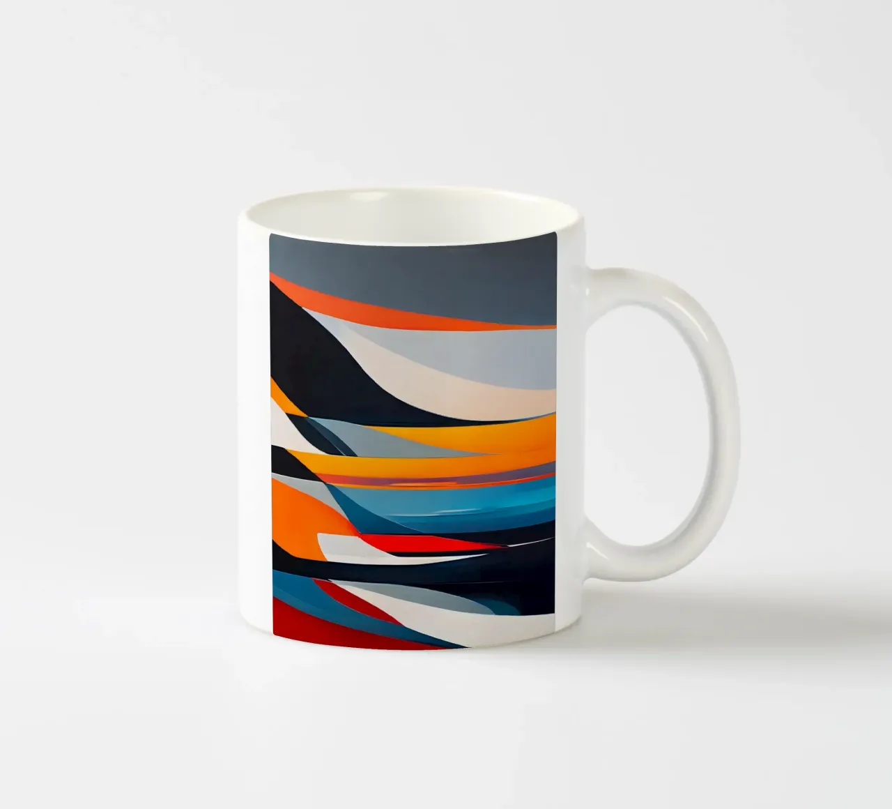 Abstrakt Bunte Linien tazza in ceramica da kosinsart.gallery